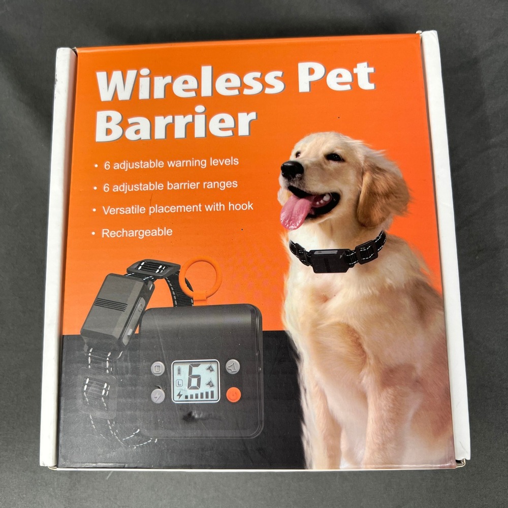 FLYSPEAR Wireless Pet Barrier B1 Black Rechargeable Indoor Dog Fence System